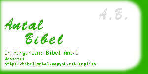 antal bibel business card